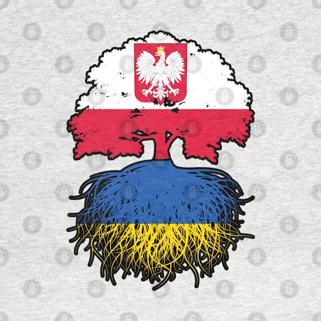 Ukraine Ukrainian Polish Poland Tree Roots Flag by VEXILLARIUS